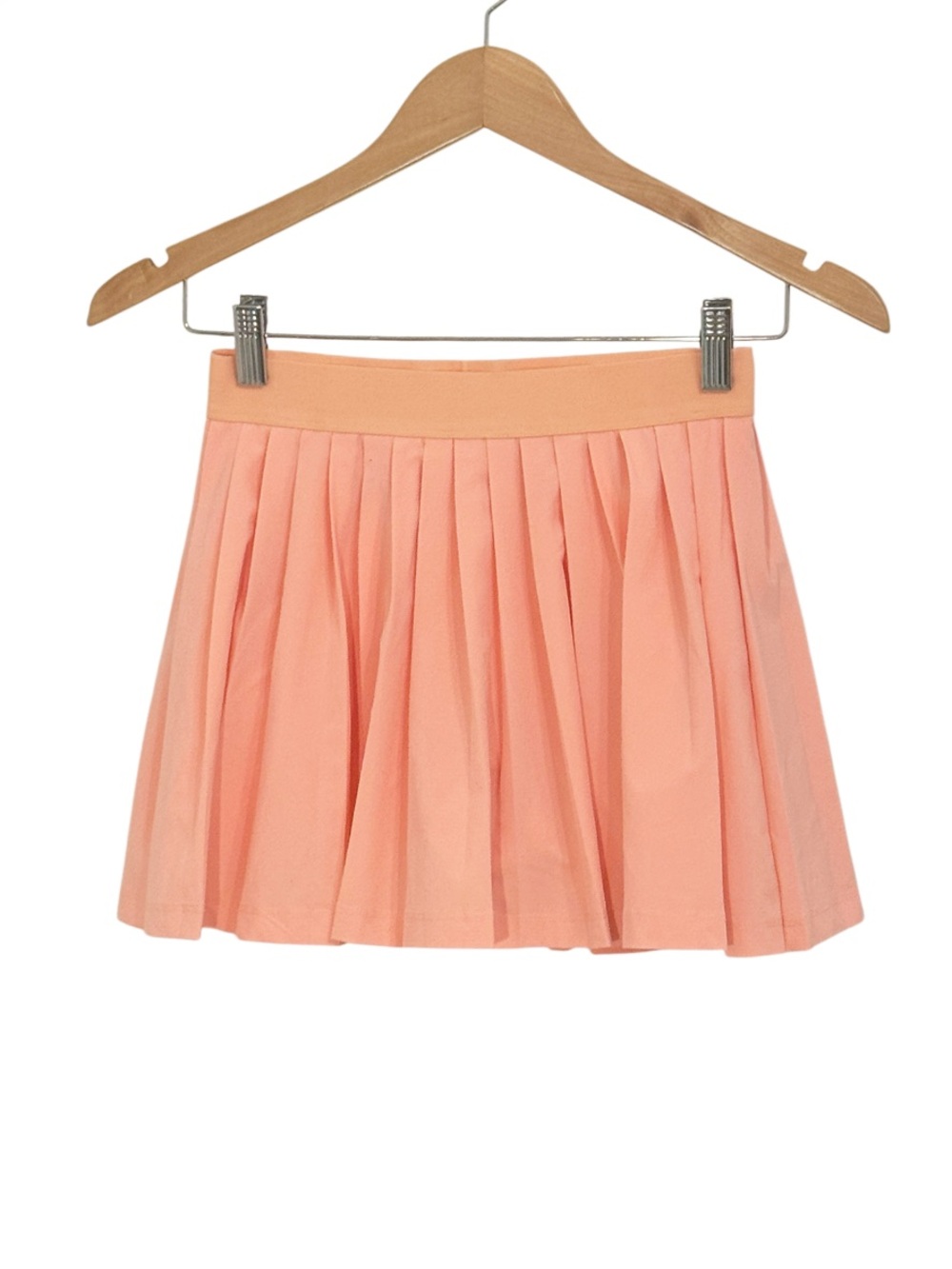 ATHLETA Girl peach pleated tennis skirt, built-in shorts Like New! Size 12